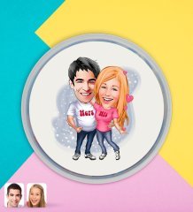 Kişiye Özel Sevgililer Karikatürlü Dev Boy Haribo Minis Kovası (10gx100adet) Model 5