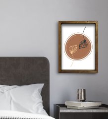 BK Gift Otel Odası Konseptli Doğal Masif Ahşap Çerçeveli Tablo 30x40cm-11