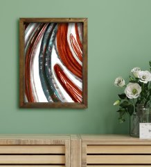 BK Gift Otel Odası Konseptli Doğal Masif Ahşap Çerçeveli Tablo 45x65cm-62