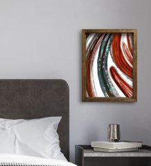 BK Gift Otel Odası Konseptli Doğal Masif Ahşap Çerçeveli Tablo 45x65cm-62