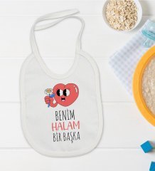 BK Kids Benim Halam Bir Başka Tasarımlı Bebek Mama Önlüğü - Model 1