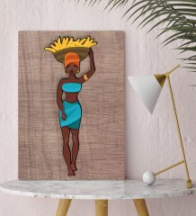 BK Home African Woman Tasarımlı Kanvas Tablo 30x50cm-3