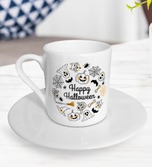 BK Gift Happy Halloween Tasarımlı Türk Kahvesi Fincanı-5