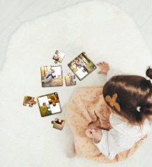 BK Toys Çocuklar Özel Fotoğraflı Eğitici-Öğretici Ahşap 4 Parça Yapboz Puzzle (6 Adet)