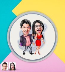 Kişiye Özel Sevgililer Karikatürlü Dev Boy Haribo Minis Kovası (10gx100adet) Model 4