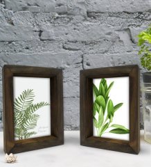 Bk Gift Dekoratif 2'li Doğal Masif Ahşap Çerçeve 15x20cm-3