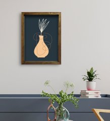 BK Gift Otel Odası Konseptli Doğal Masif Ahşap Çerçeveli Tablo 30x40cm-10