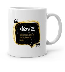 Kişiye Özel İsim Anlamı Beyaz Kupa Bardak - 4