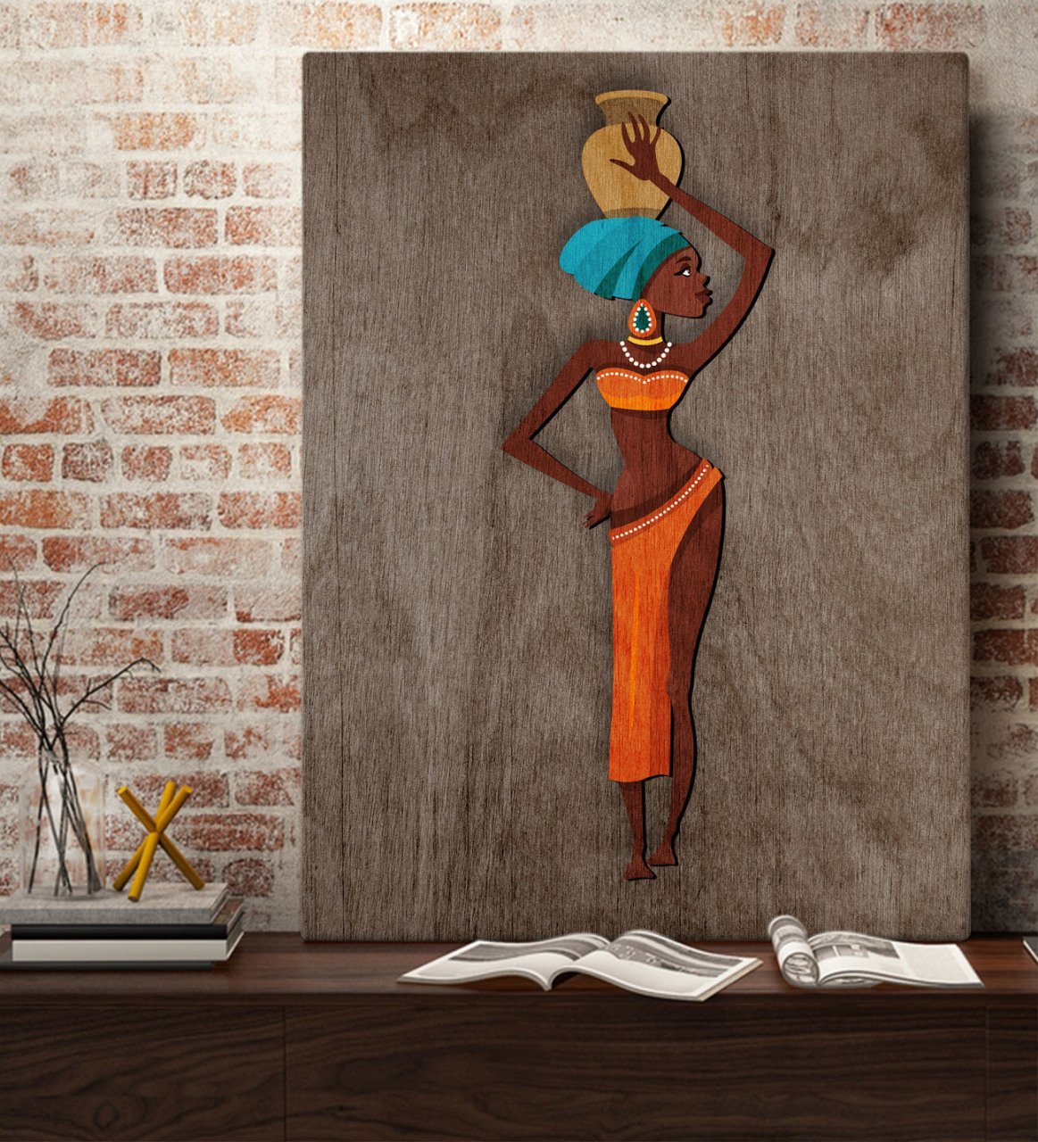 BK Home African Woman Tasarımlı Kanvas Tablo 70x100cm-2