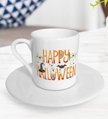 BK Gift Happy Halloween Tasarımlı Türk Kahvesi Fincanı-4
