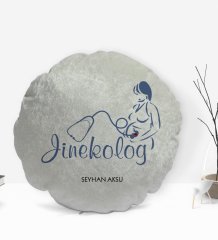 Kişiye Özel İsimli Jinekolog Tasarımlı Dekoratif Kırlent Yastık-1