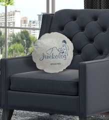 Kişiye Özel İsimli Jinekolog Tasarımlı Dekoratif Kırlent Yastık-1