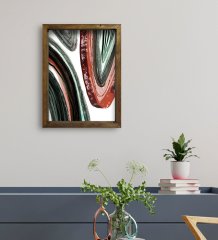 BK Gift Otel Odası Konseptli Doğal Masif Ahşap Çerçeveli Tablo 45x65cm-60