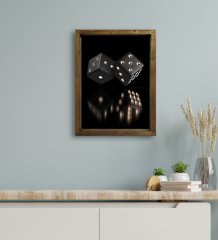 BK Gift Otel Odası Konseptli Doğal Masif Ahşap Çerçeveli Tablo 30x40cm-9