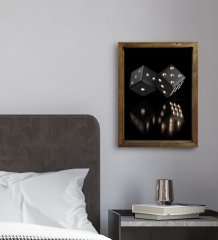 BK Gift Otel Odası Konseptli Doğal Masif Ahşap Çerçeveli Tablo 30x40cm-9
