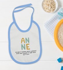 BK Kids Anne Tasarımlı Mavi Bebek Mama Önlüğü