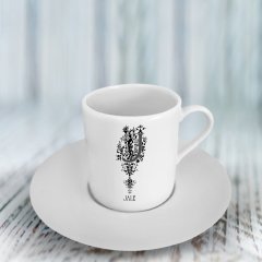 Kişiye Özel J Harfli Türk Kahvesi Fincanı (Model 1)