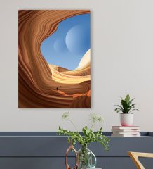 BK Gift Otel Odası Konseptli Kanvas Tablo 50x70cm-17