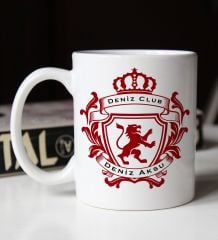 BK Gift Kişiye Özel Kral Aslanlar Tasarımlı Beyaz Kupa Bardak-1, Arkadaşa Hediye, Sevgiliye Hediye