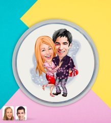 Kişiye Özel Sevgililer Karikatürlü Dev Boy Haribo Minis Kovası (10gx100adet) Model 2