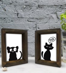 Bk Gift Dekoratif 2'li Doğal Masif Ahşap Çerçeve 15x20cm-1