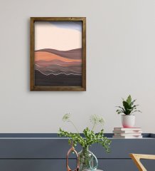 BK Gift Otel Odası Konseptli Doğal Masif Ahşap Çerçeveli Tablo 30x40cm-8