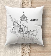 BK Gift İstanbul Tasarımlı Beyaz Kırlent Yastık, Ev Hediyesi, Ev Dekorasyonu, Dekoratif Hediye-10