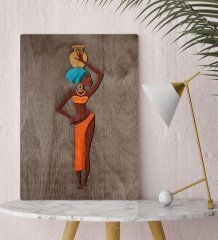 BK Home African Woman Tasarımlı Kanvas Tablo 30x50cm-2