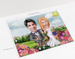 BK Gift Kişiye Özel Aile Tasarımlı 1000 Parça Profesyonel Puzzle, 3'lü  Portre, Aileye Hediye Puzzle-14