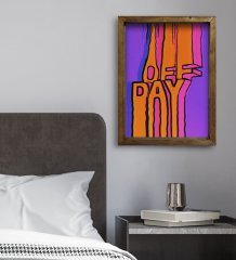 BK Gift Yatak Odası Konseptli Doğal Masif Ahşap Çerçeveli Tablo-86