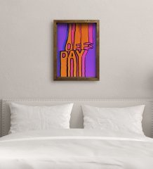 BK Gift Yatak Odası Konseptli Doğal Masif Ahşap Çerçeveli Tablo-86