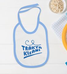 BK Kids Trakya Kızanı Tasarımlı Mavi Bebek Body Zıbın ve Mama Önlüğü Hediye Seti-1