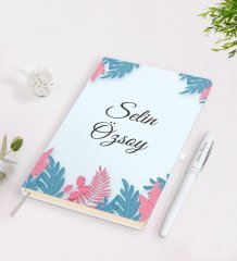 Kişiye Özel İsimli Çerçeveli Defter Kalem Seti-14