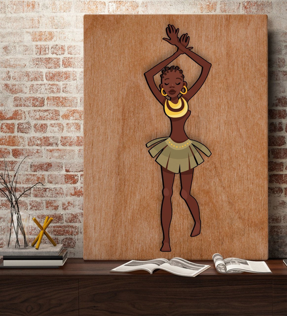 BK Home African Woman Tasarımlı Kanvas Tablo 70x100cm-1
