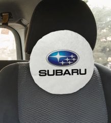 BK Gift Subaru Tasarımlı Yuvarlak Araç Koltuk Yastığı-1