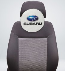 BK Gift Subaru Tasarımlı Yuvarlak Araç Koltuk Yastığı-1