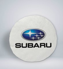 BK Gift Subaru Tasarımlı Yuvarlak Araç Koltuk Yastığı-1