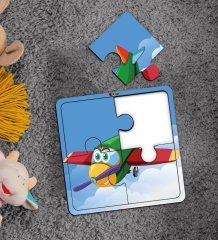 BK Toys Çocuklar İçin Eğitici-Öğretici Ahşap 4 Parça Yapboz Puzzle (6 Adet) - Model 7