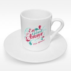Kişiye Özel En Güzel Anne Tasarımlı Türk Kahvesi Fincanı - 1