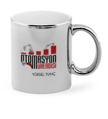 Kişiye Özel Mesleki Otomasyon Mühendisi Krom Kupa Bardak - 1