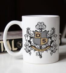 BK Gift Kişiye Özel Kraliyet Sembollü Beyaz Kupa Bardak-1, Arkadaşa Hediye, Sevgiliye Hediye
