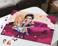 BK Gift Kişiye Özel Aile Tasarımlı 1000 Parça Profesyonel Puzzle, 3'lü  Portre, Aileye Hediye Puzzle-12