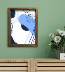 BK Gift Otel Odası Konseptli Doğal Masif Ahşap Çerçeveli Tablo 45x65cm-56
