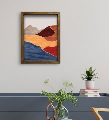 BK Gift Otel Odası Konseptli Doğal Masif Ahşap Çerçeveli Tablo 30x40cm-5