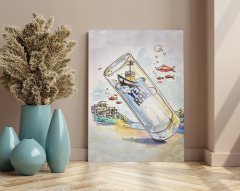 BK Home Rakı Tasarımlı Kanvas Tablo 70x100cm-10