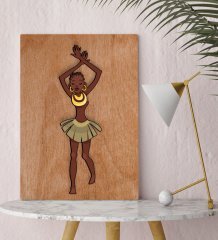 BK Home African Woman Tasarımlı Kanvas Tablo 30x50cm-1