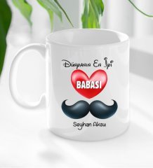 Kişiye Özel Dünyanın En İyi Babası Tasarımlı Kupa Bardak-1