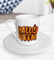 BK Gift Halloween Tasarımlı Türk Kahvesi Fincanı-3