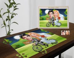 BK Gift Kişiye Özel Aile Tasarımlı 1000 Parça Profesyonel Puzzle, 3'lü  Portre, Aileye Hediye Puzzle-11
