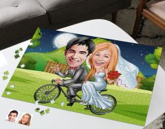 BK Gift Kişiye Özel Aile Tasarımlı 1000 Parça Profesyonel Puzzle, 3'lü  Portre, Aileye Hediye Puzzle-11
